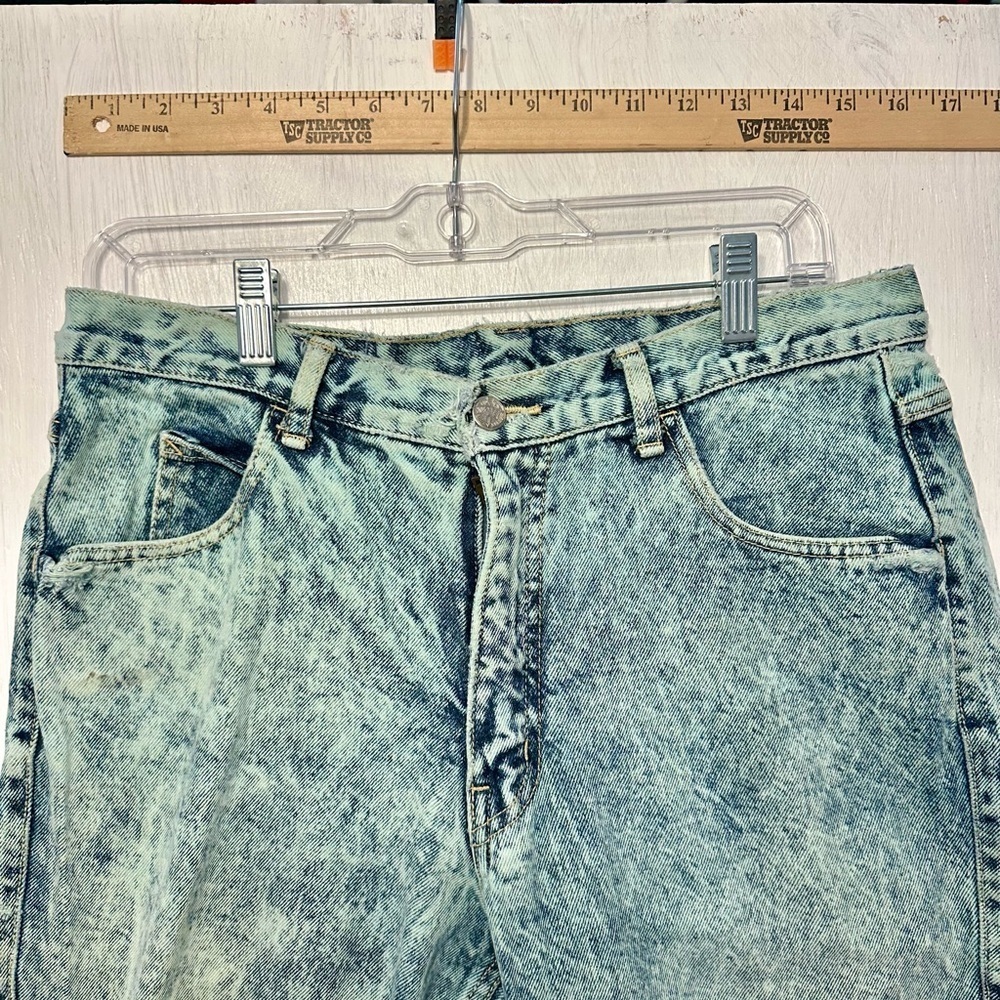 Vintage 80s 90s Code Bleu Acid Wash Jeans Women’s High Rise Straight 14 - Picture 5 of 16